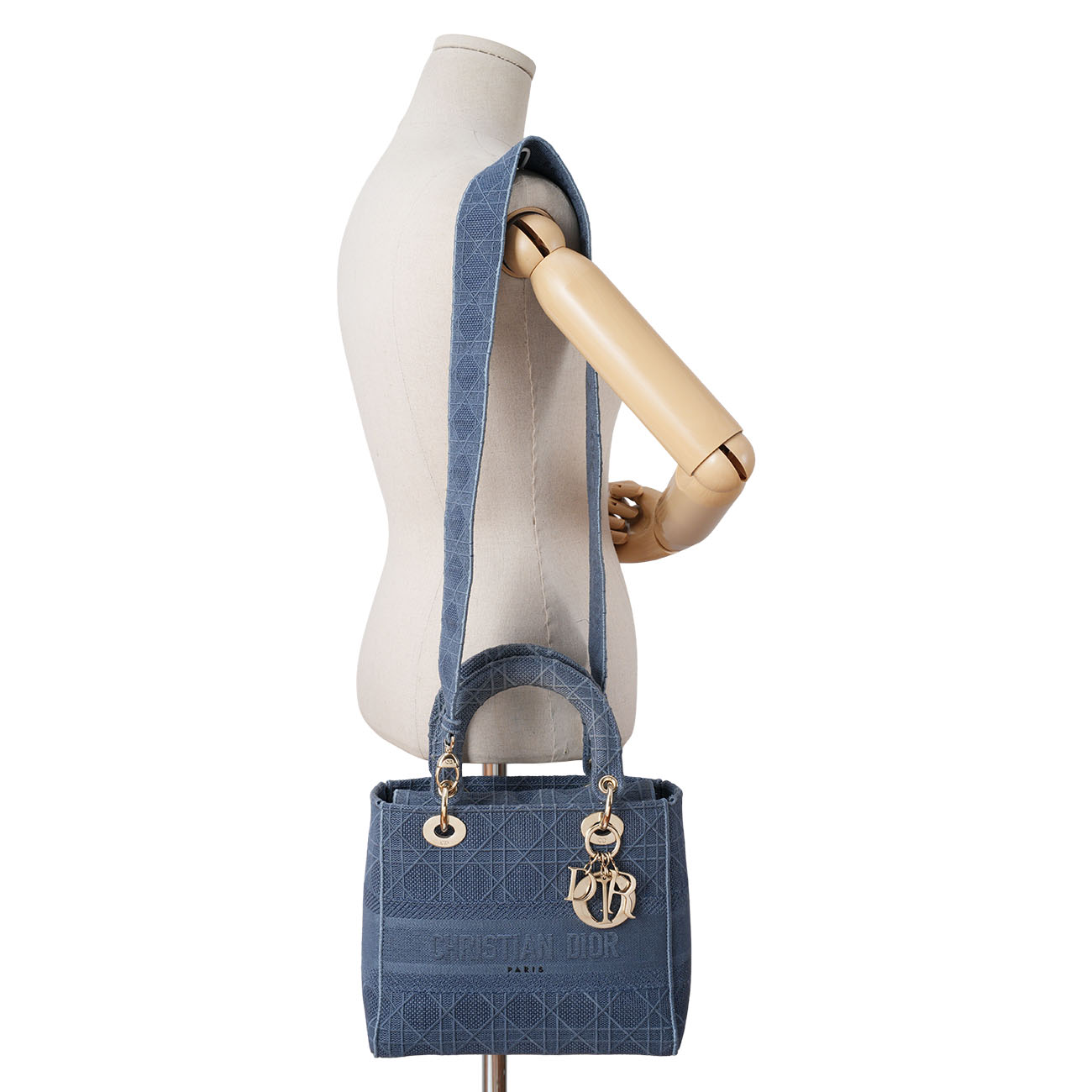 CHRISTIAN DIOR(USED)디올 자수 레이디디올 미디움 백